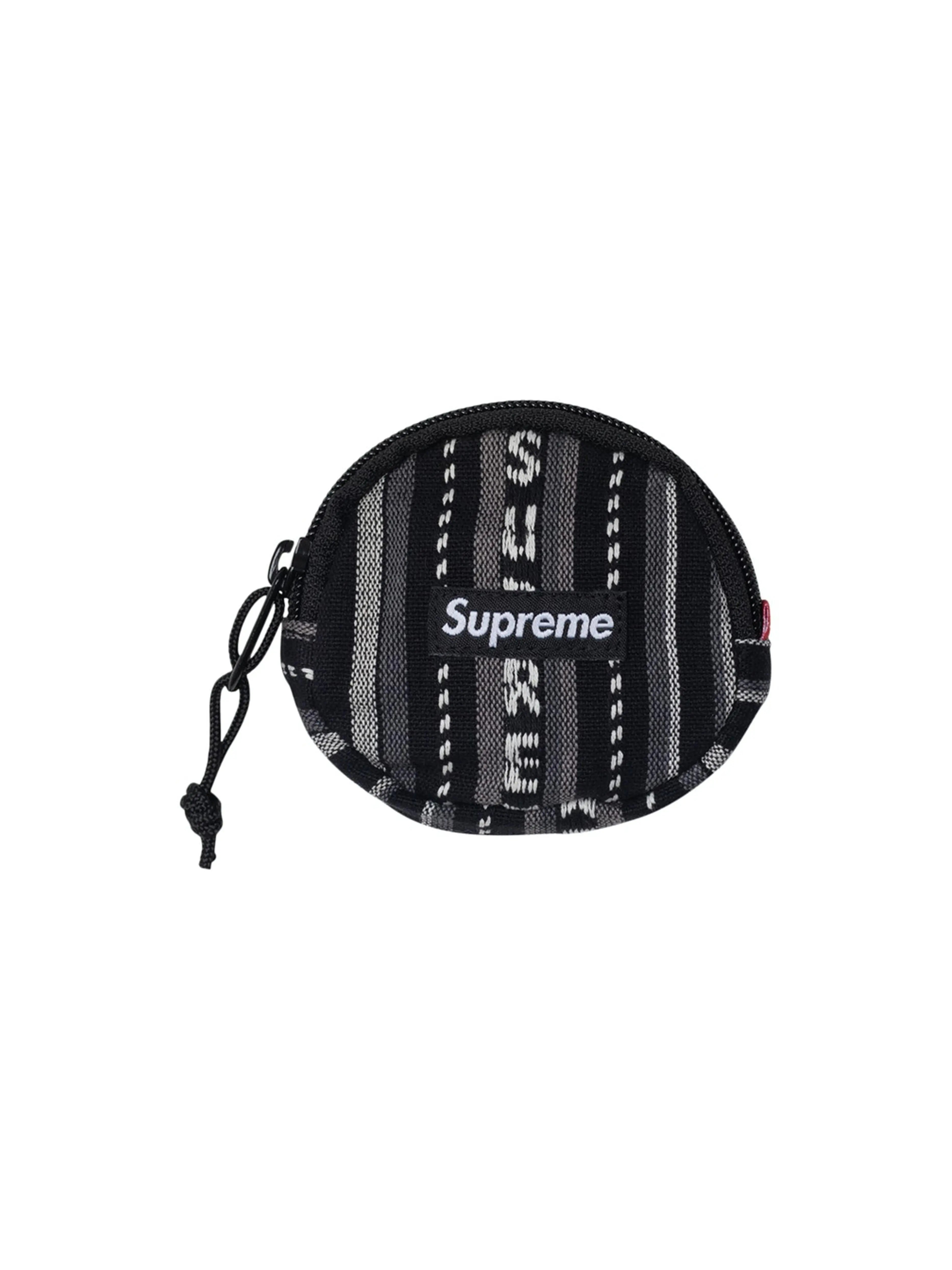 Supreme Woven Stripe Coin Pouch Black in Auckland New Zealand Prior