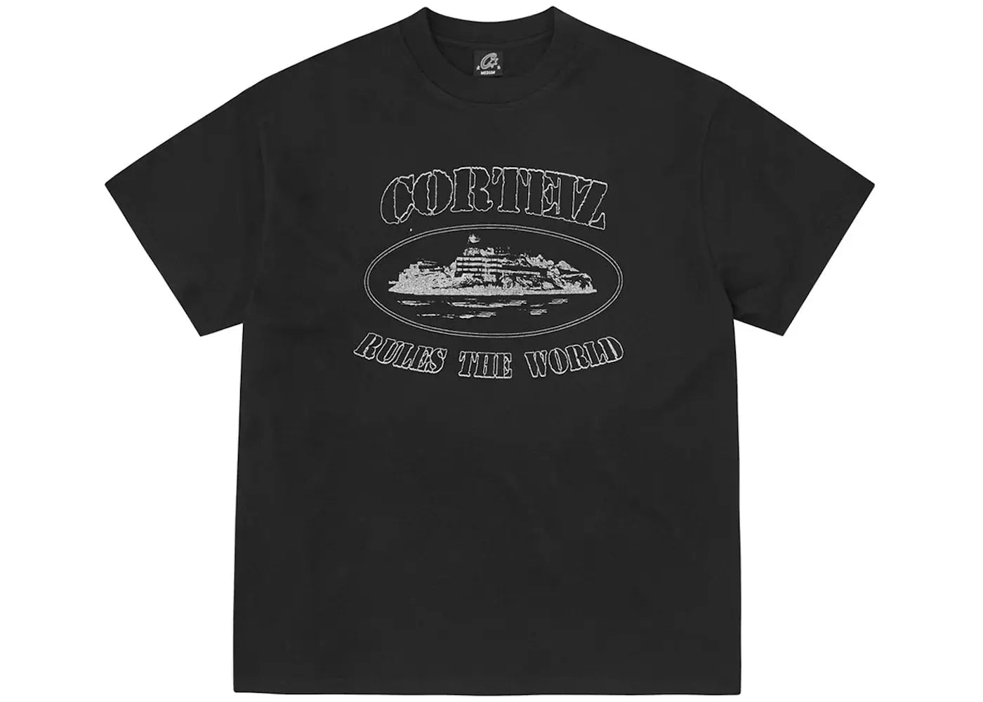 Corteiz Reflective Alcatraz Tee Triple Black in Auckland, New Zealand - Shop name