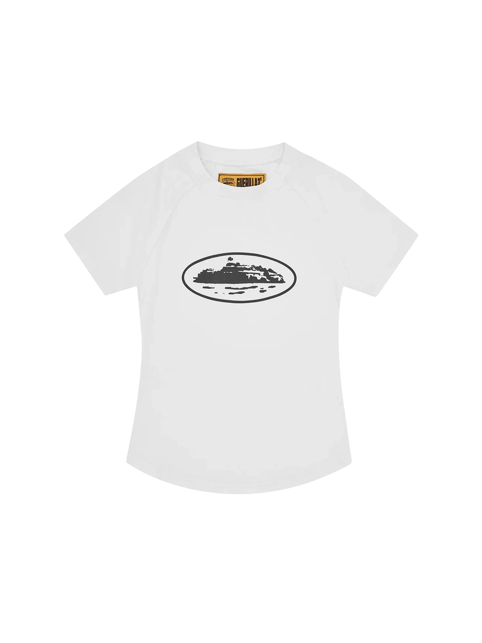 Corteiz Women's Alcatraz Baby Top White & Black in Auckland, New Zealand - Shop name