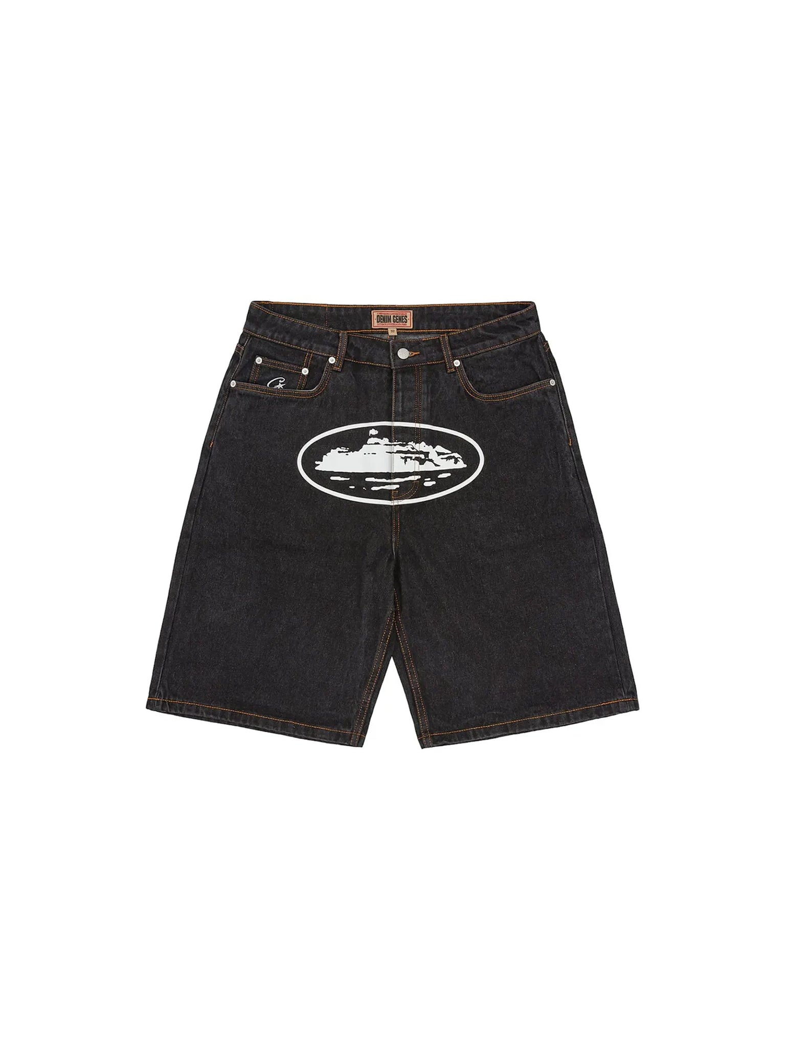 Corteiz Alcatraz Denim Shorts Washed Black - Prior