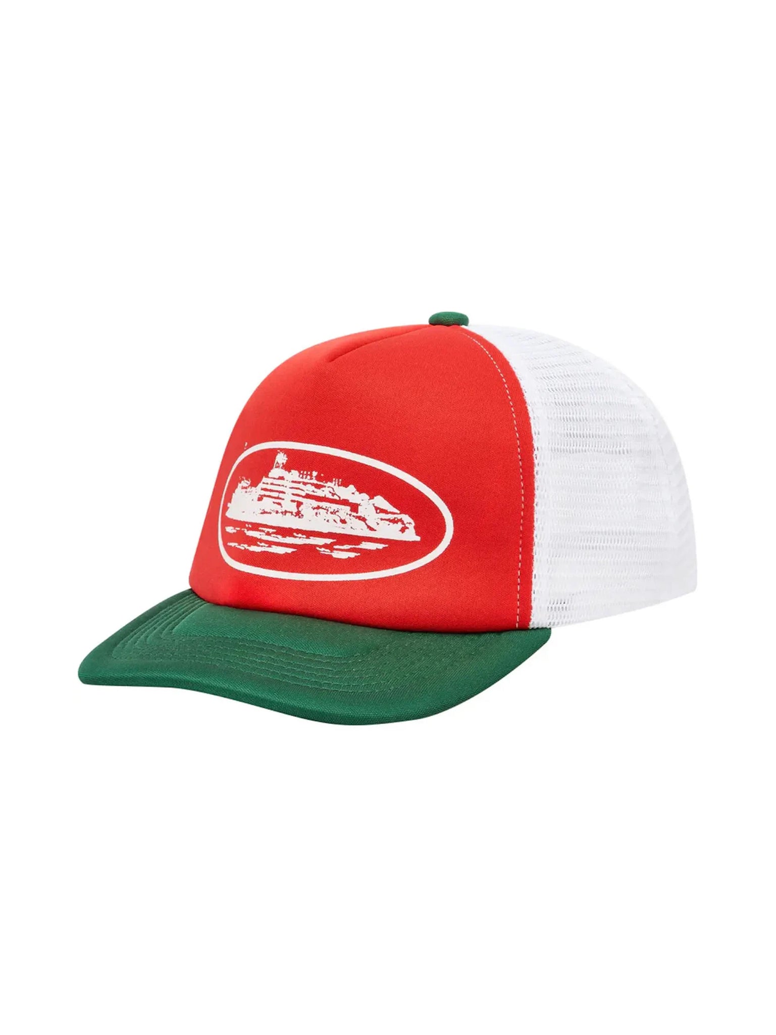 Corteiz Alcatraz Trucker Hat Red/Green - Prior