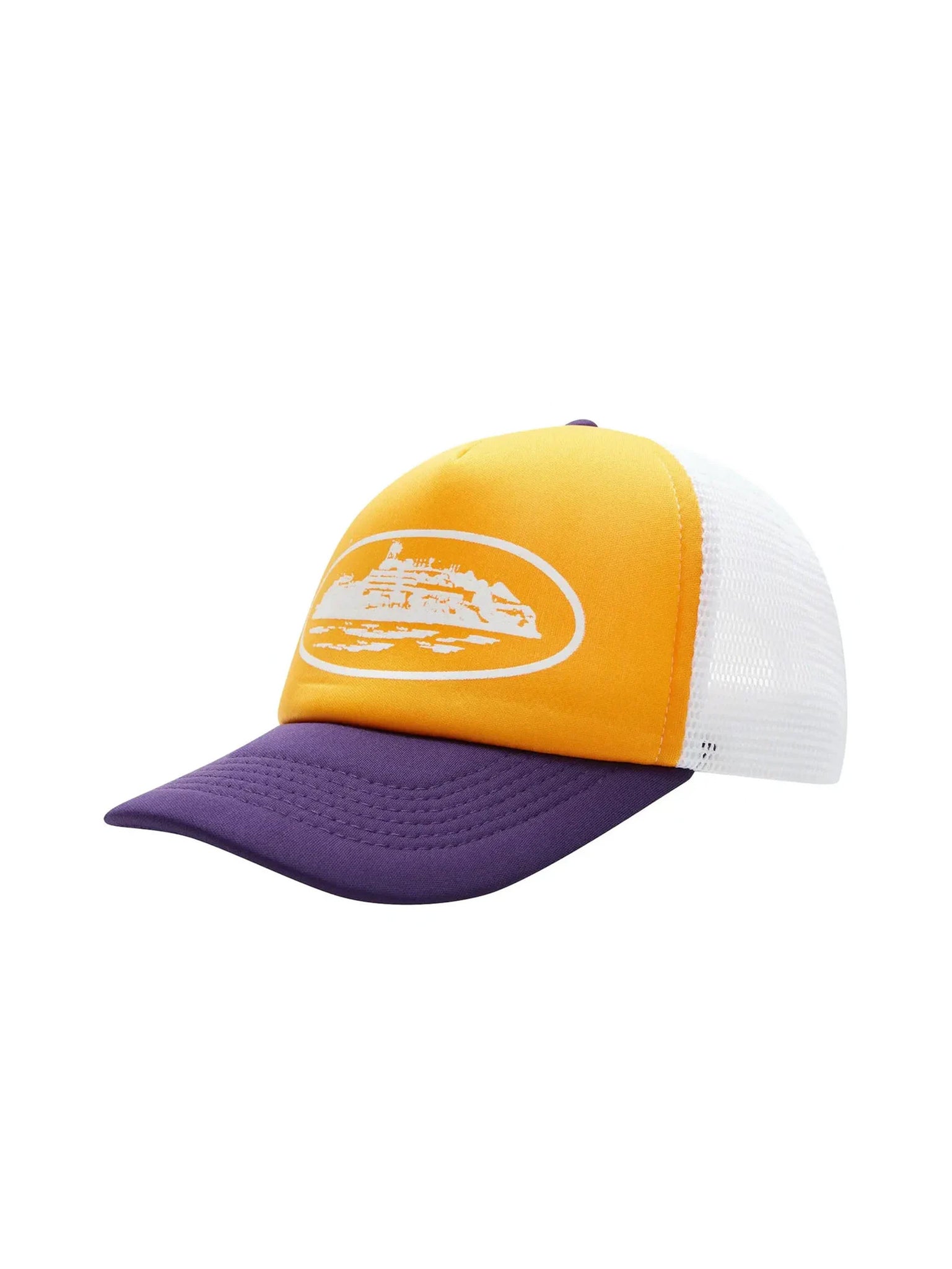 Corteiz Alcatraz Trucker Hat Yellow/Purple