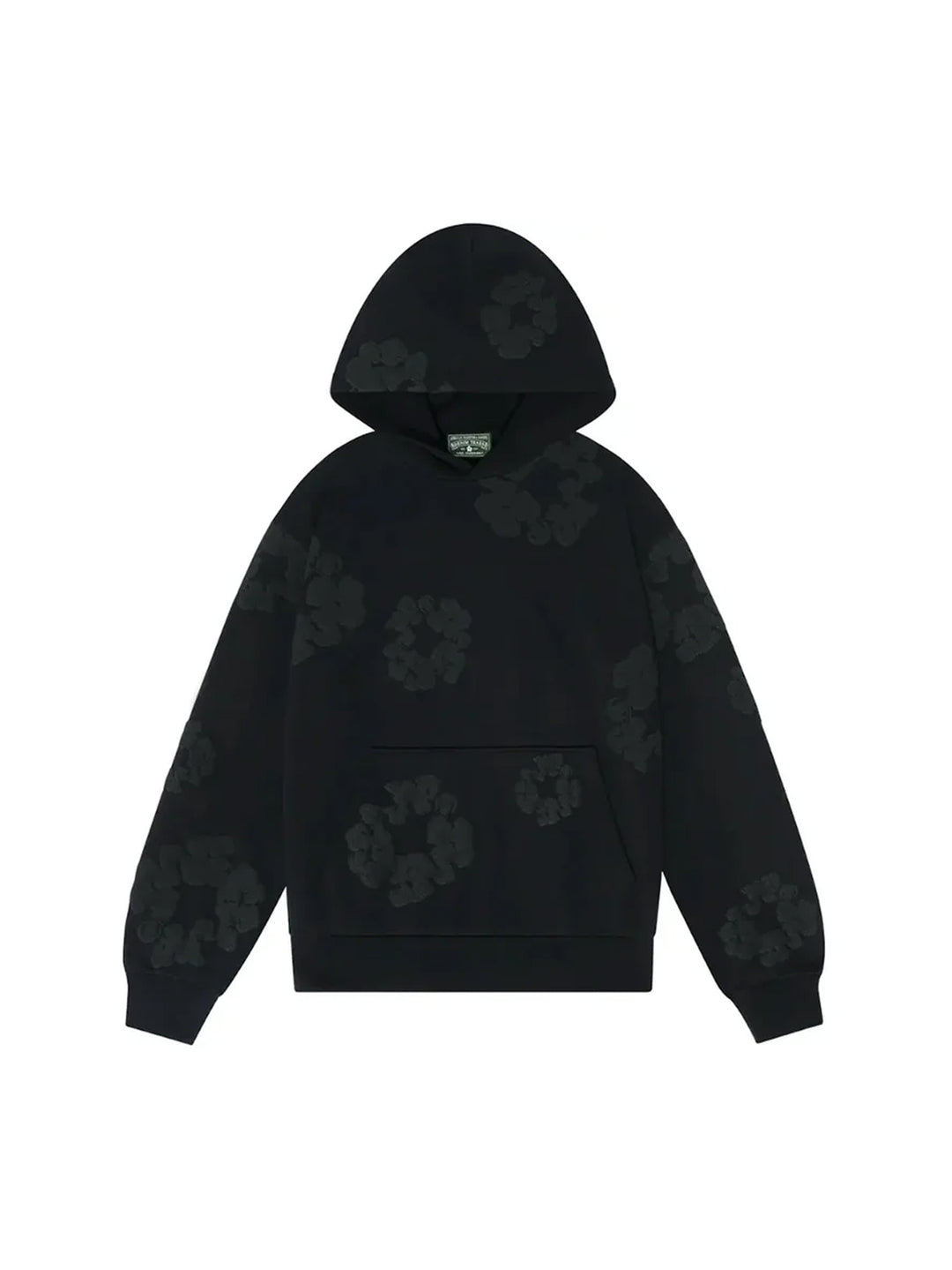 Denim Tears Cotton Wreath Hoodie Black Monochrome - Prior