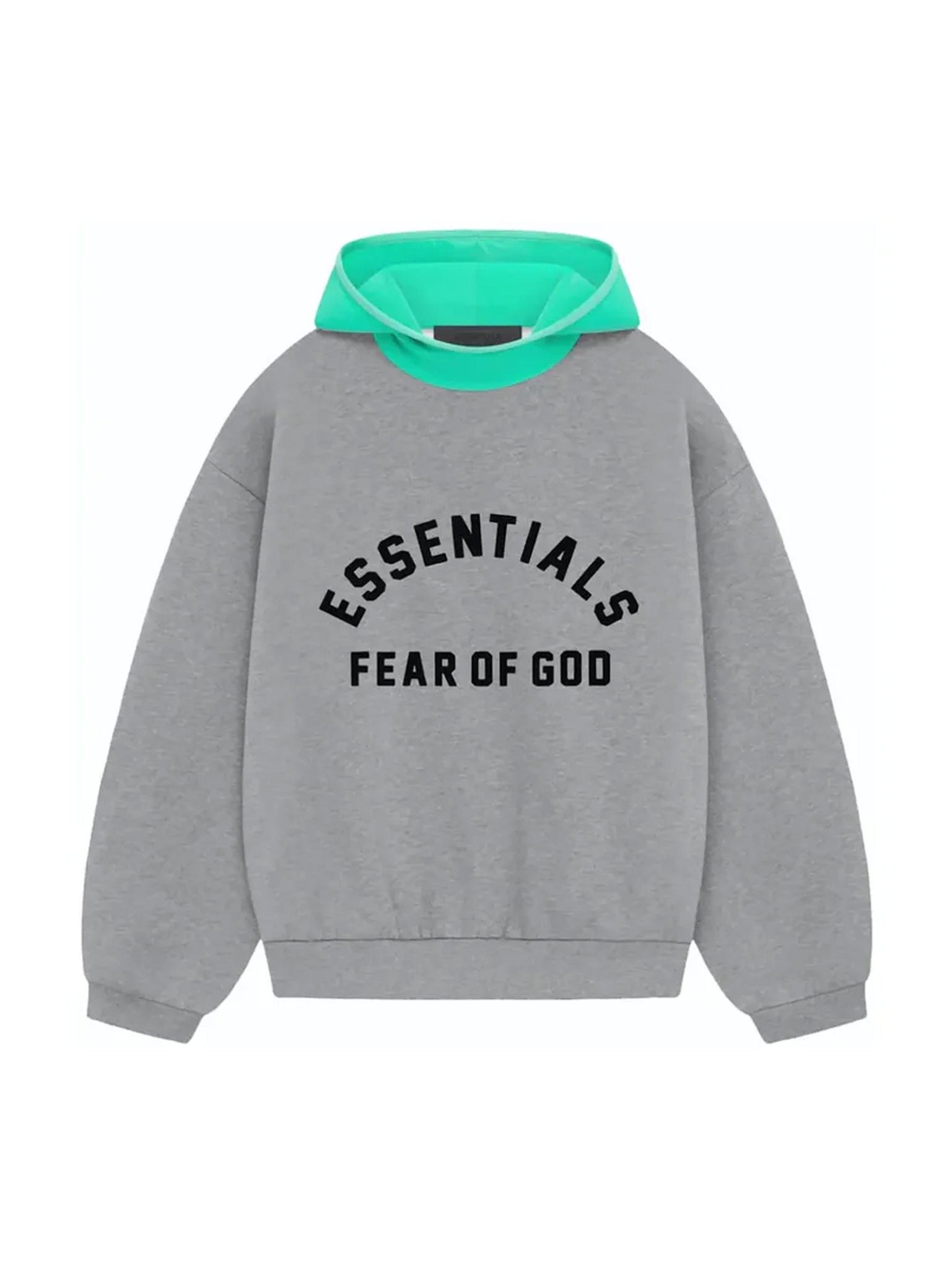 Fear of God Essentials Nylon Fleece Hoodie Dark Heather Oatmeal/Mint Leaf