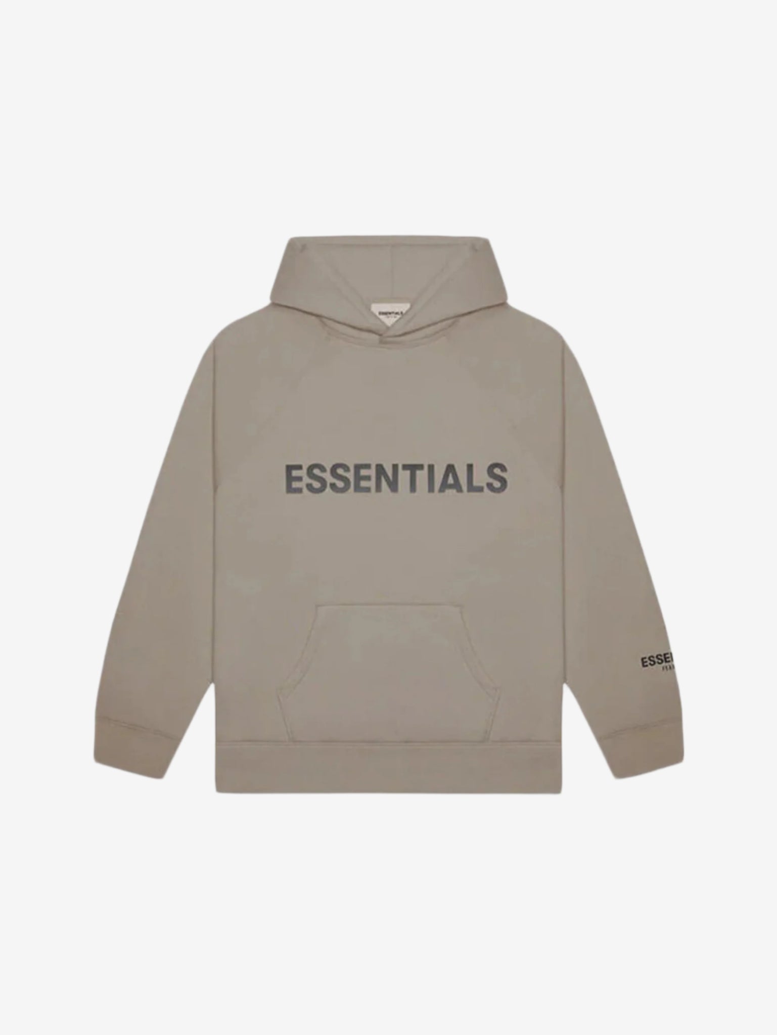 Fear of God Essentials Pullover Hoodie Applique Logo Taupe