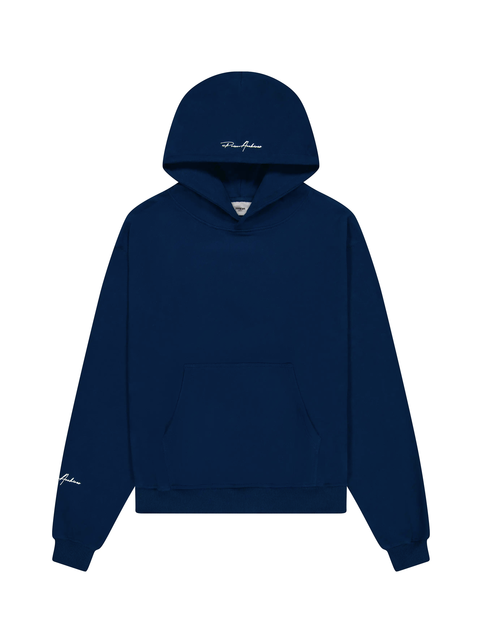 Prior Embroidery Logo Oversized Hoodie Midnight Navy