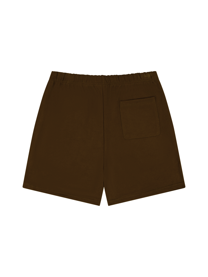 Prior Embroidery Logo Fitted Sweatshorts Cocoa - Prior