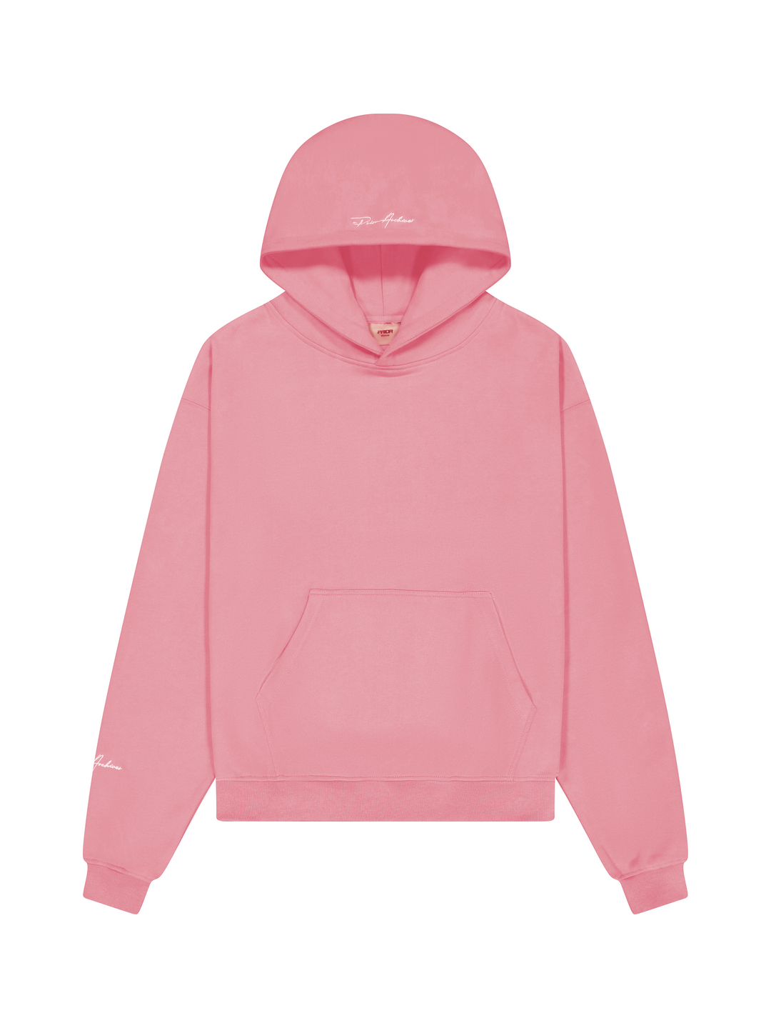 Prior Embroidery Logo Oversized Cropped Hoodie Sakura