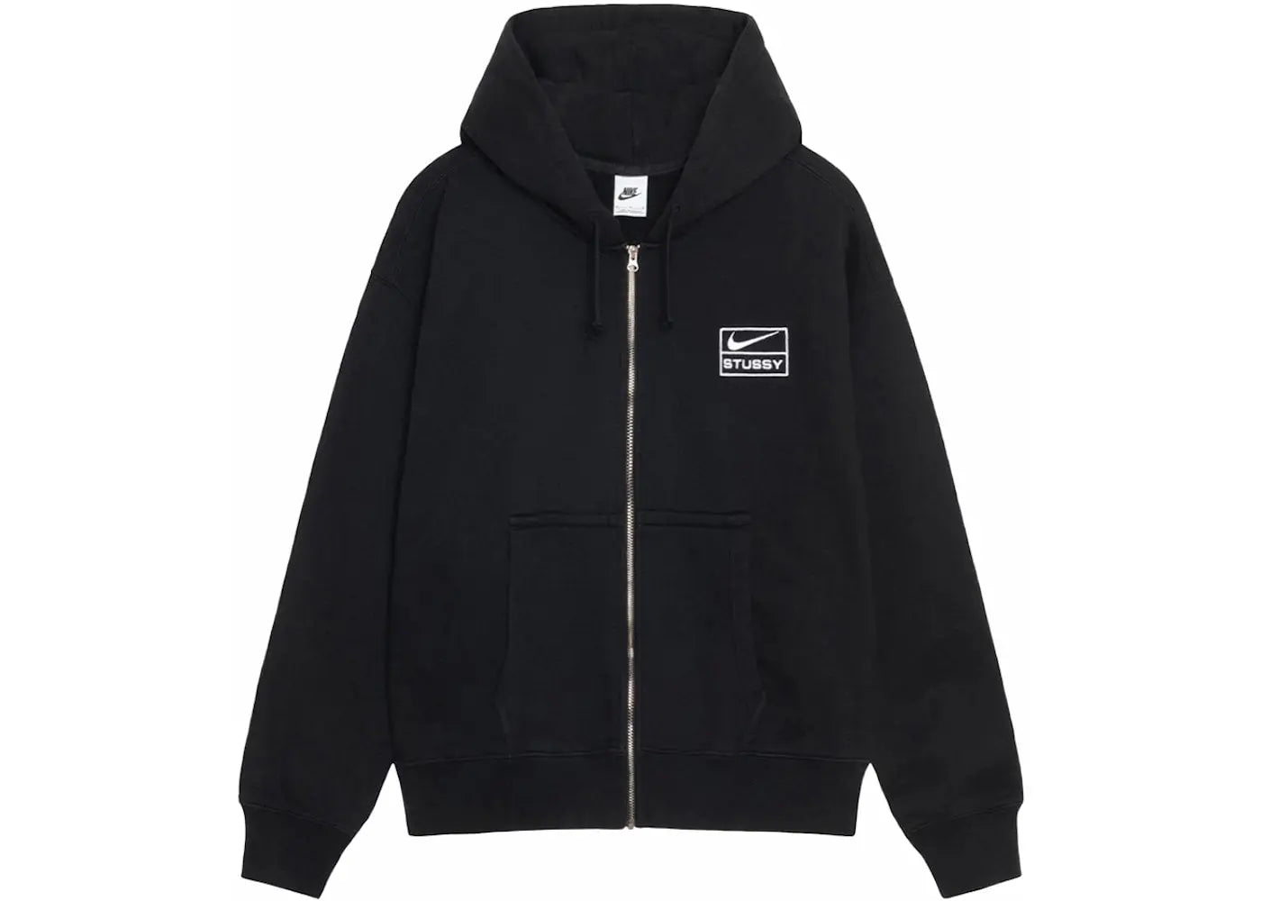 Stussy x Nike Stone Washed Fleece Zip Hoodie (SS24) Black in Auckland, New Zealand - Shop name