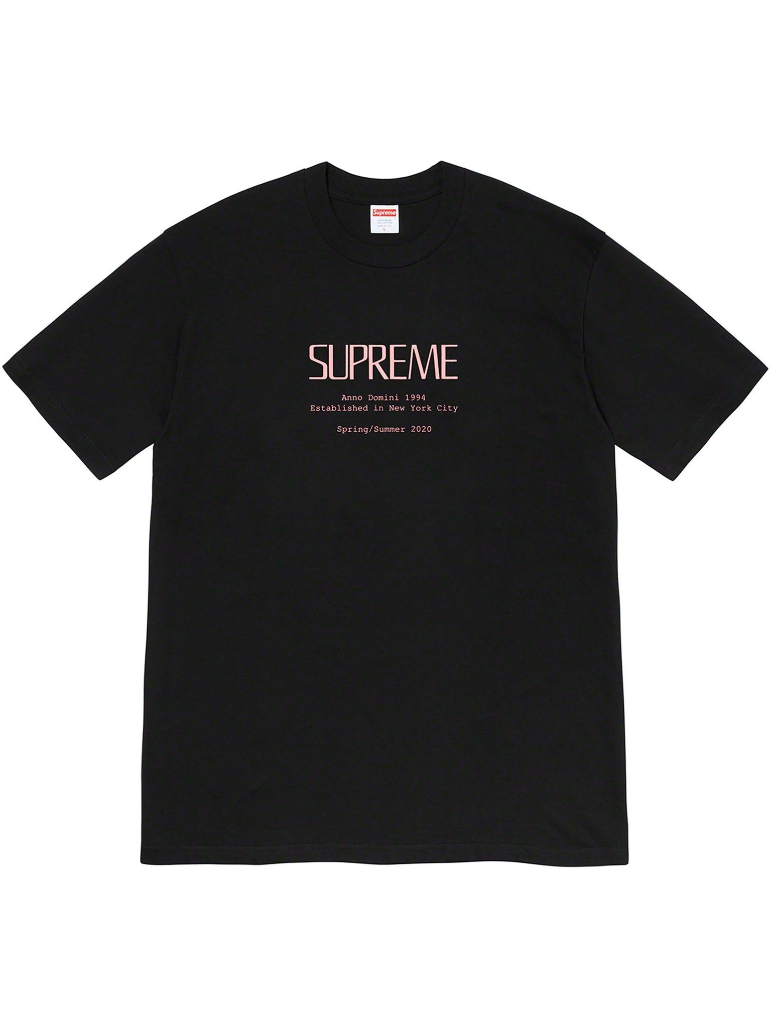 Supreme Anno Domini Tee Black [SS20] Prior