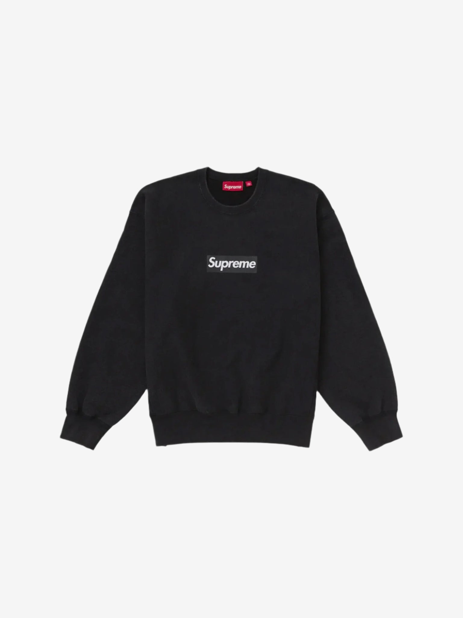 Supreme Washed Box Logo Crewneck Black