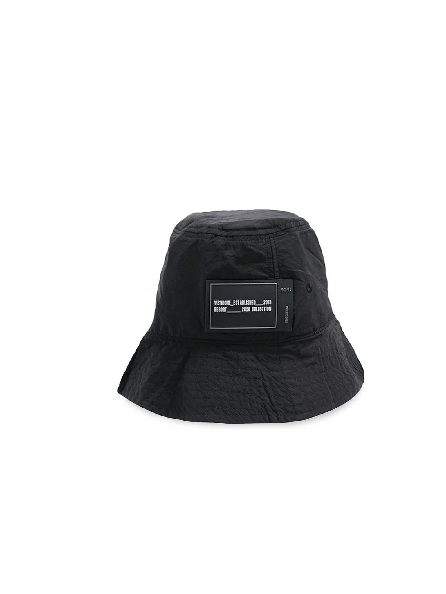 We11done Rubber Logo Bucket Hat Black