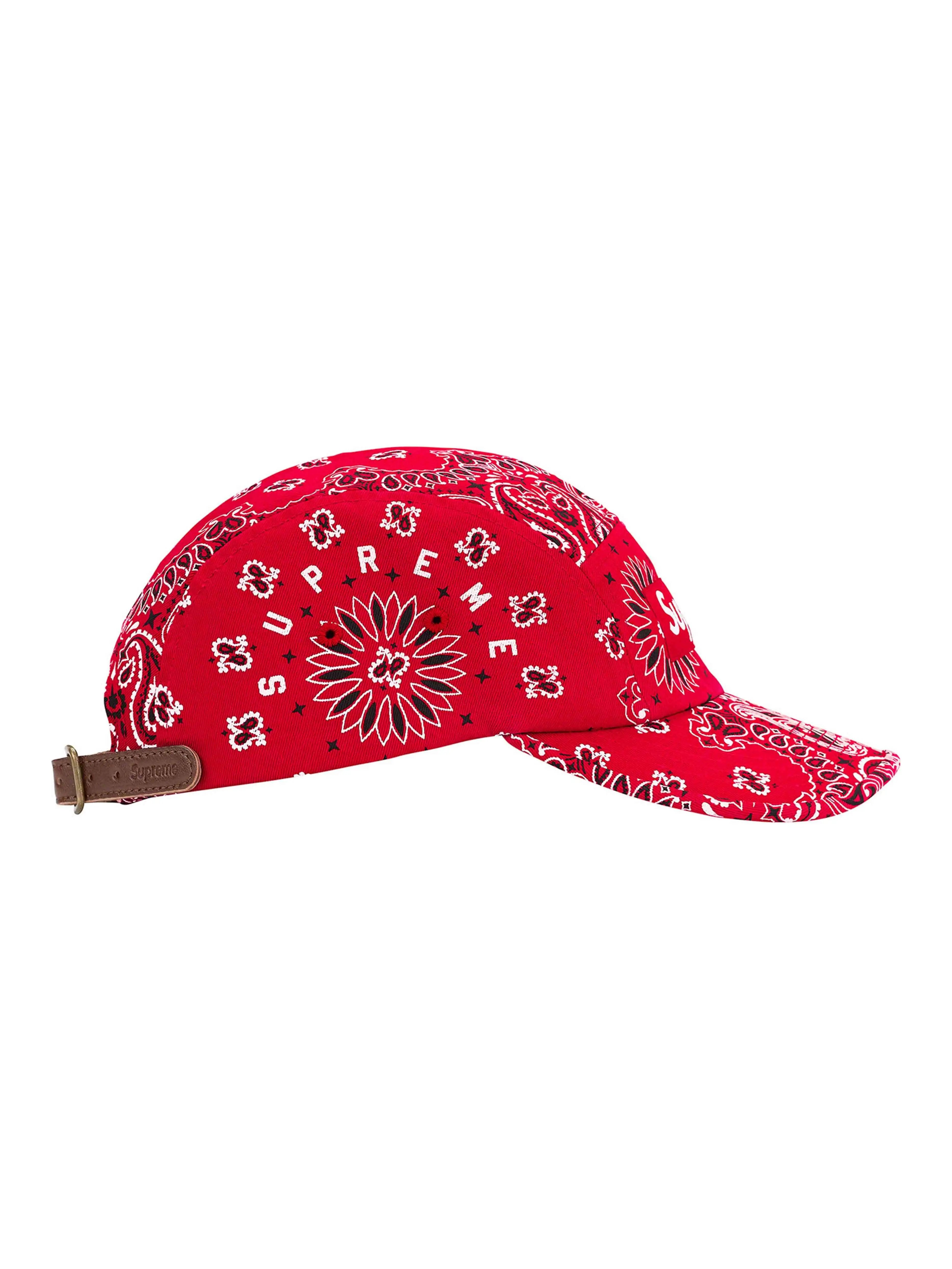 Buy Supreme Bandana Camp Cap 'Red' - SS21H41 RED