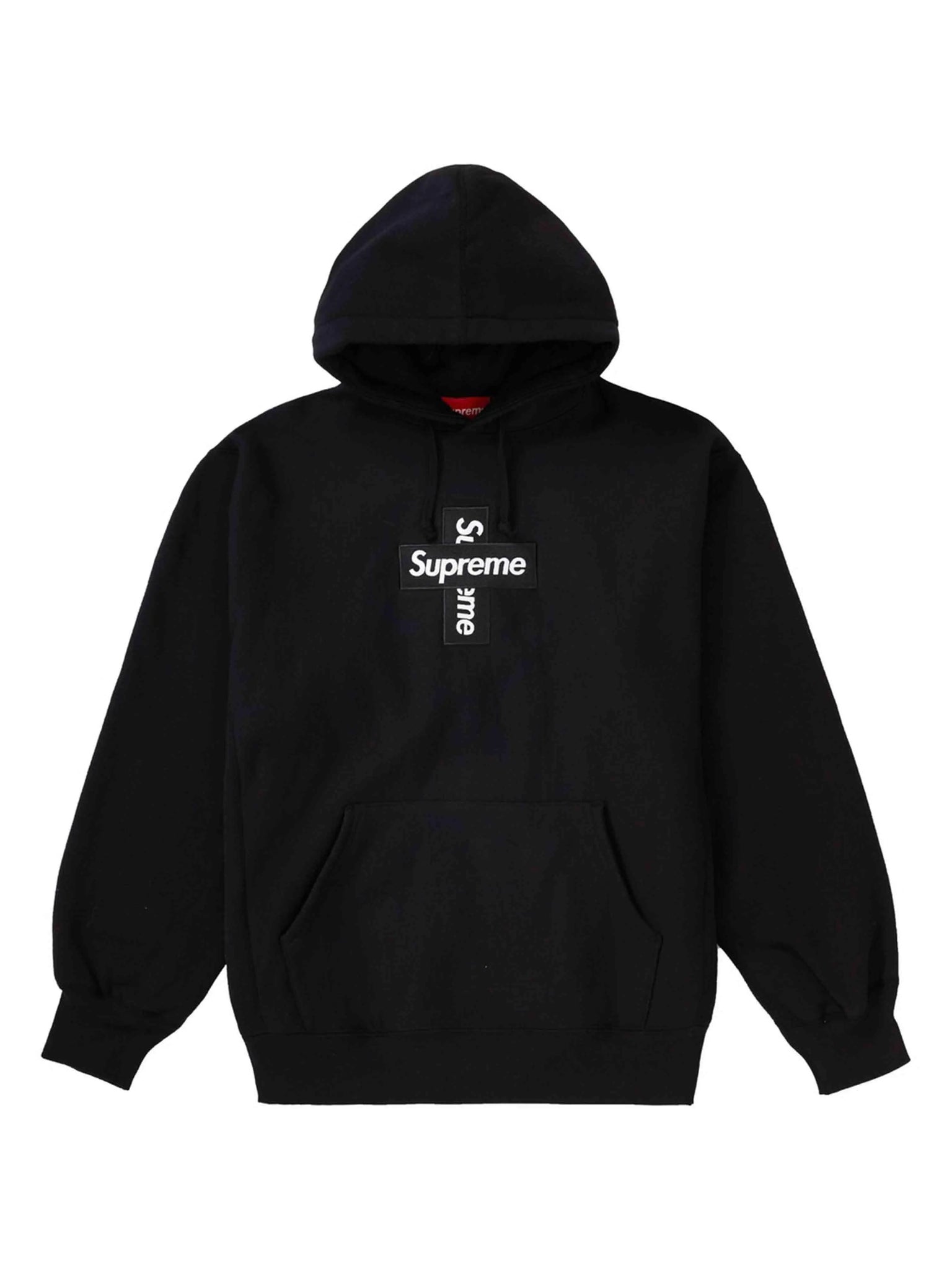 Supreme Cross Box Logo Hooded Sweatshirt Black [FW20] Prior