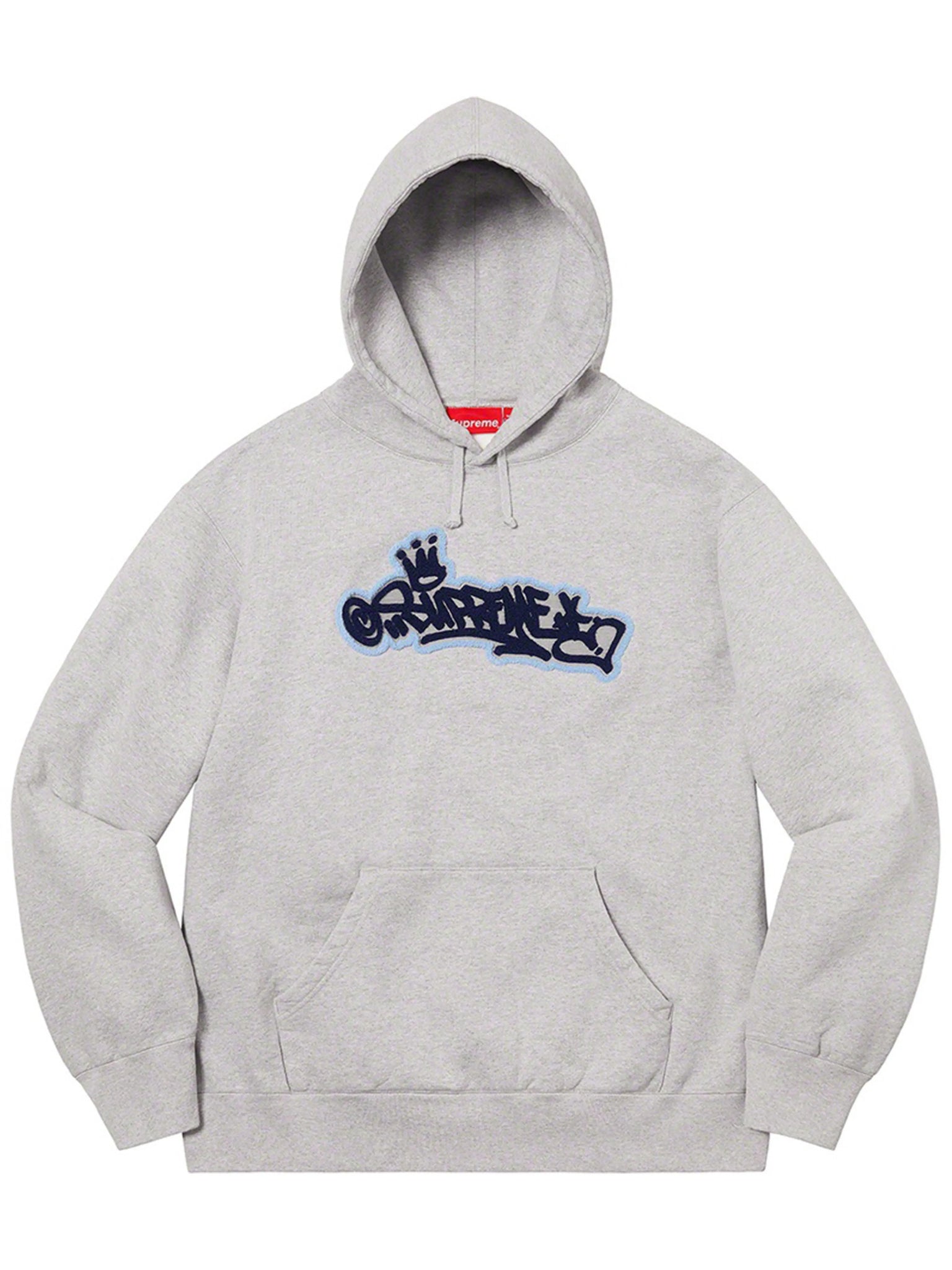 Supreme Handstyle Hooded Sweatshirt Heather Grey [SS21] Prior