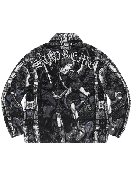 Supreme Saint Michael Fleece Jacket Black [SS21] in Auckland, New